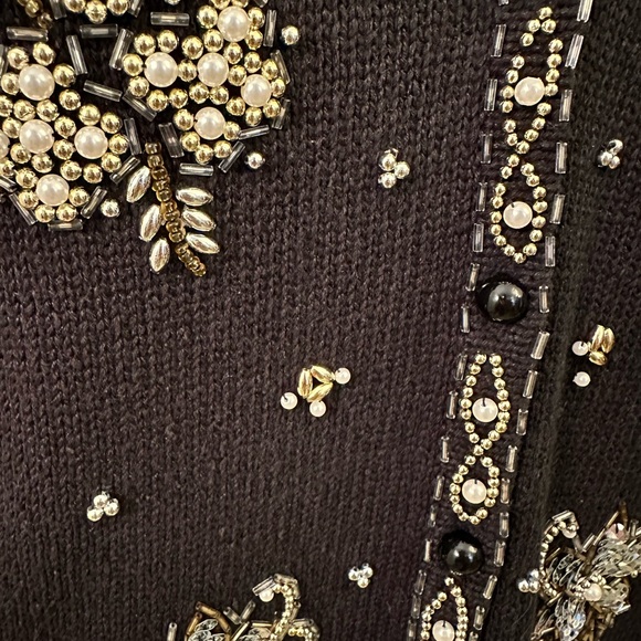 SOLD Vintage Sequin Sweater Vest Size L - Picture 2 of 2